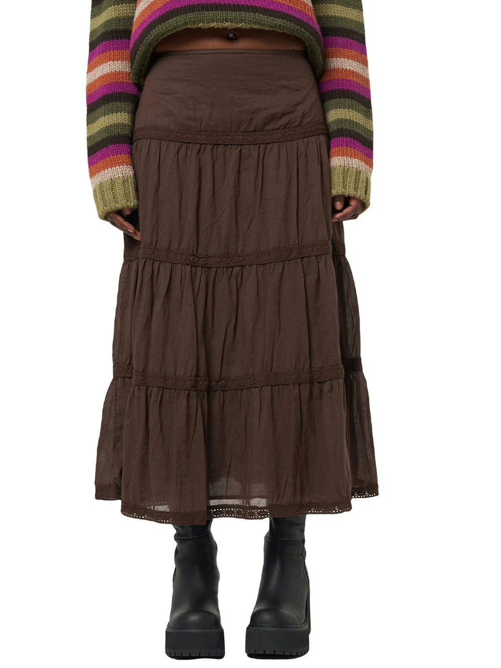 Zara Selling Hollow Out Solid Color Maxi Dress